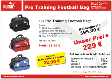 Taschenpaket Pro Training Football Bag